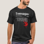 Teenager Definition Ready For Zombie Apocalypse Bu T-Shirt<br><div class="desc">Teenager Definition Ready For Zombie Apocalypse But Not Math</div>