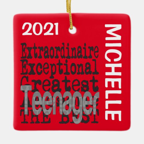 Teenager Extraordinaire CUSTOM Ceramic Ornament