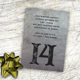 Teenager Grunge Metal Big Age Invitation