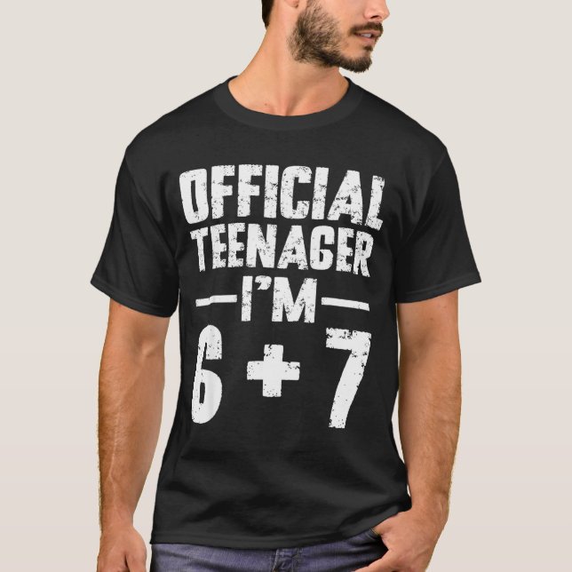 Teenager I'm 13th Birthday 6 7 Meme Six Seven Slan T-Shirt (Front)
