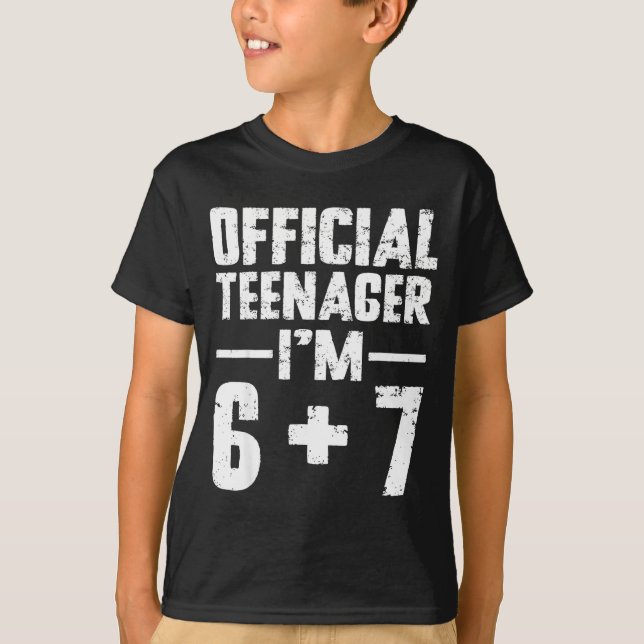 Teenager I'm 13th Birthday 6 7 Meme Six Seven Slan T-Shirt (Front)