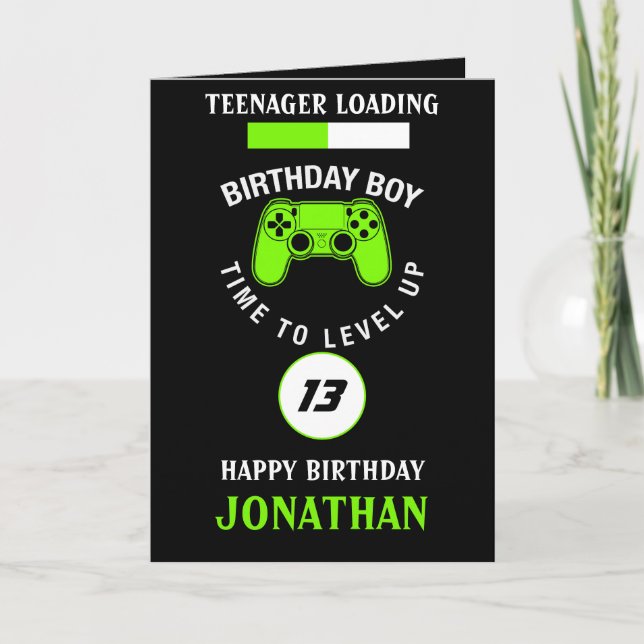 Teenager Loading Funny Gamer Card (Front)