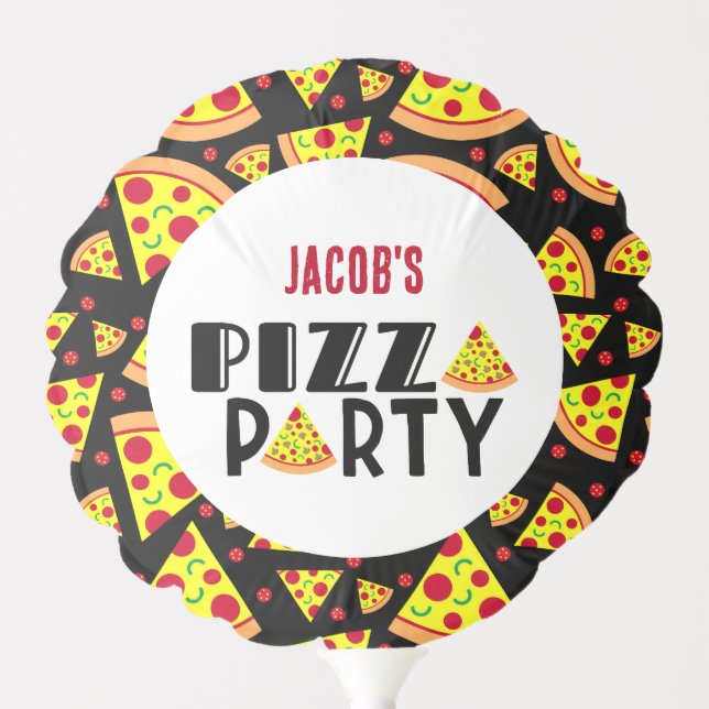 Teenager Pizza Birthday Party Decor Balloon (Front)
