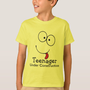 Teenager Under Construction Funny Face T-Shirt
