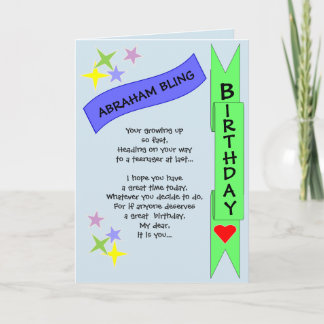 Teenagers Birthday Card