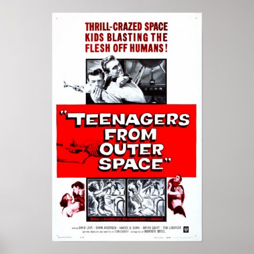 Teenagers from Outer Space Vintage Movie Poster