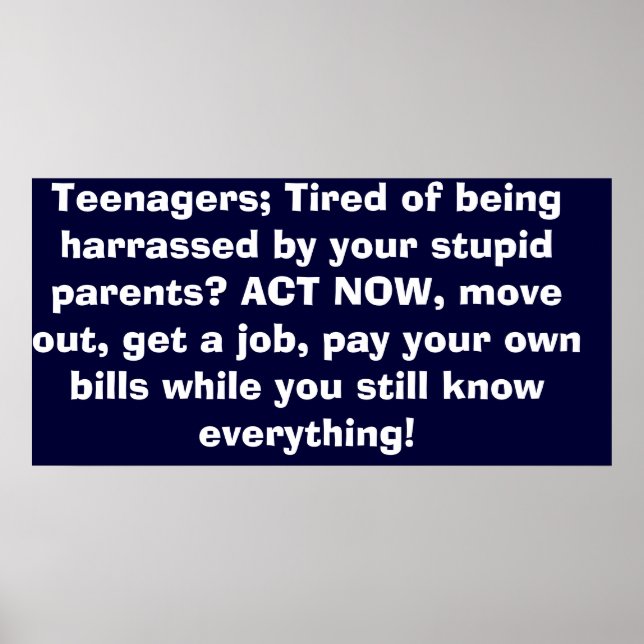 Teenagers Poster (Front)