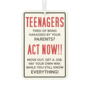Teenagers, Tired of Being Harassed? Act Now!! Air Freshener