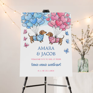 Teenie Weenie Sweetheart Dachshund Reveal Welcome Foam Board