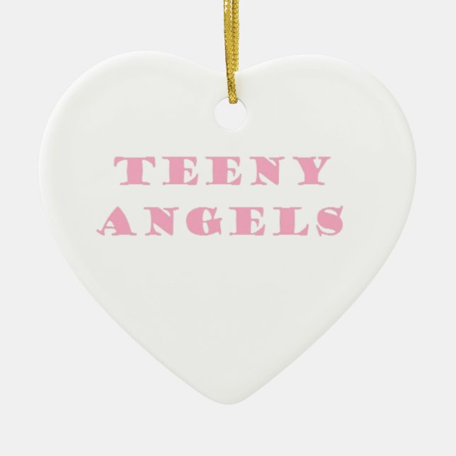 teeny angels ceramic ornament (Front)