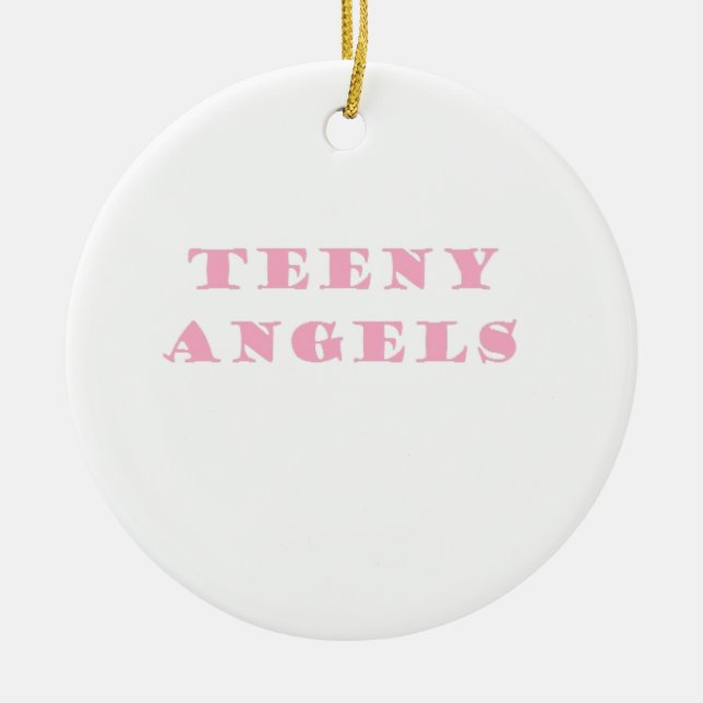 teeny angels ceramic ornament (Front)