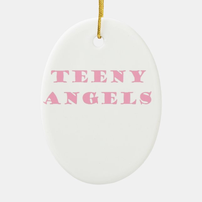 teeny angels ceramic ornament (Front)