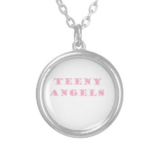teeny angels silver plated necklace