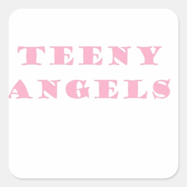 teeny angels square sticker (Front)
