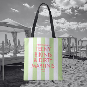 Teeny Bikinis & Dirty Martinis Bach Club Stripe Tote Bag