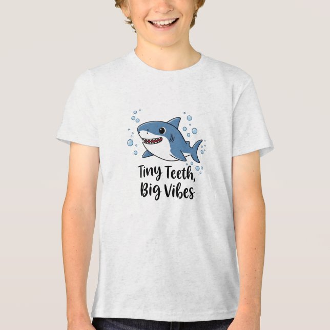 Teeny teeth big vibes Tri-Blend shirt (Front)