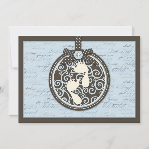 Teeny Toes BLU Invitation Card