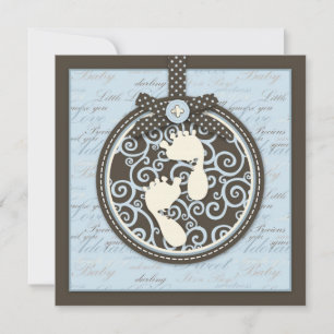 Teeny Toes BLU Invitation Square