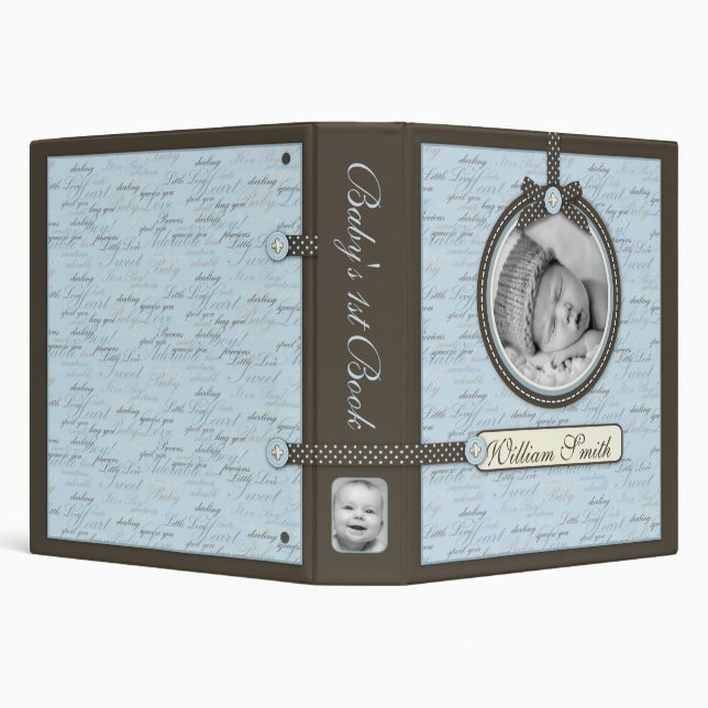 Teeny Toes BLU Photo Album 3 Ring Binder (Background)