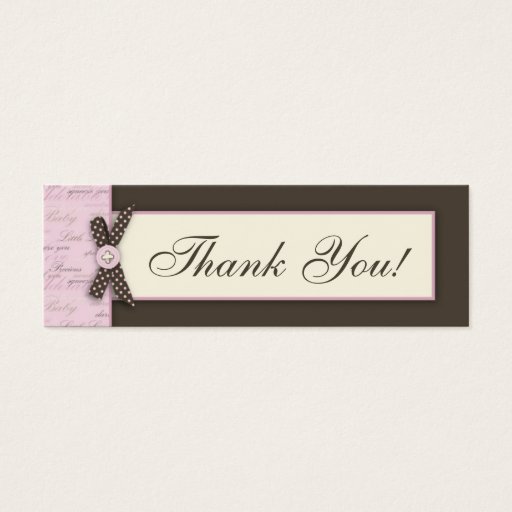 Customizable Teeny Toes PNK TY Skinny Gift Tag Business Cards