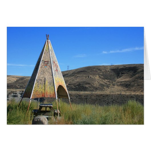 Teepee in Eastern Washington Cards (Front Horizontal)