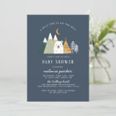 Teepee & Mountains Wild One Bear Baby Shower Invitation (Standing Front)
