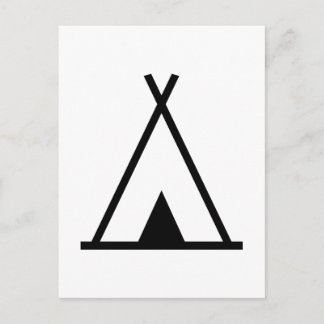 Teepee tent postcard