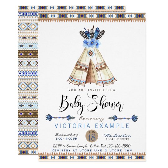 Teepee Baby Shower Invitations 7