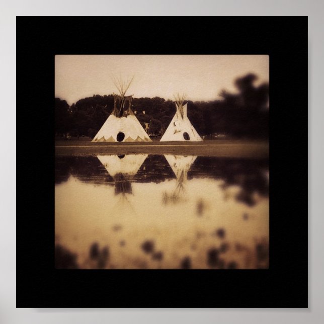 Teepees on the Lake Poster (Front)