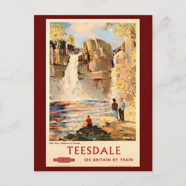 Teesdale, England, Holiday Visit Postcard (Front)