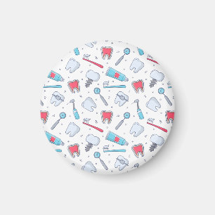 Teeth and Tools Dental Pattern Magnet