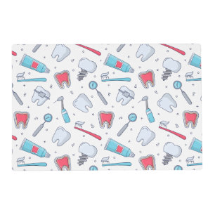 Teeth and Tools Dental Pattern Placemat
