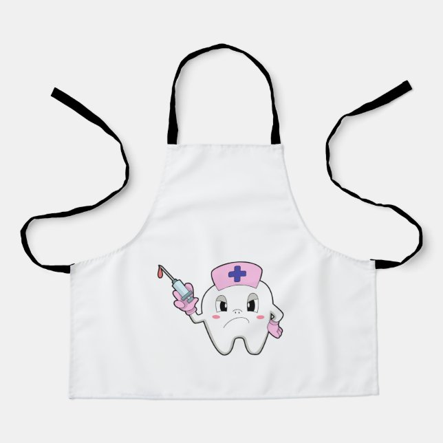 Teeth as Nurse with Syringe.PNG Apron (Front)