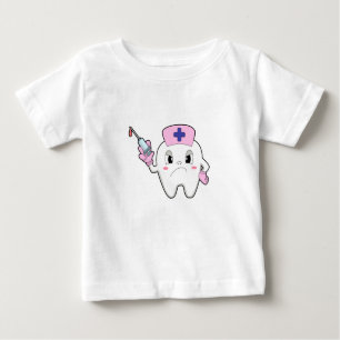 Teeth as Nurse with Syringe.PNG Baby T-Shirt
