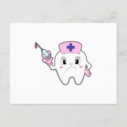 Teeth as Nurse with SyringePNG Postcard