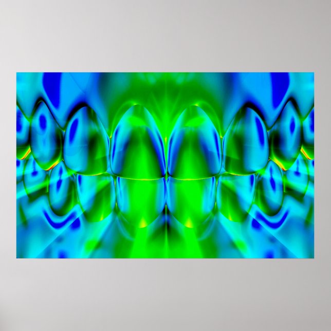 Teeth Bite Dentist Bright Color Gradient Poster (Front)