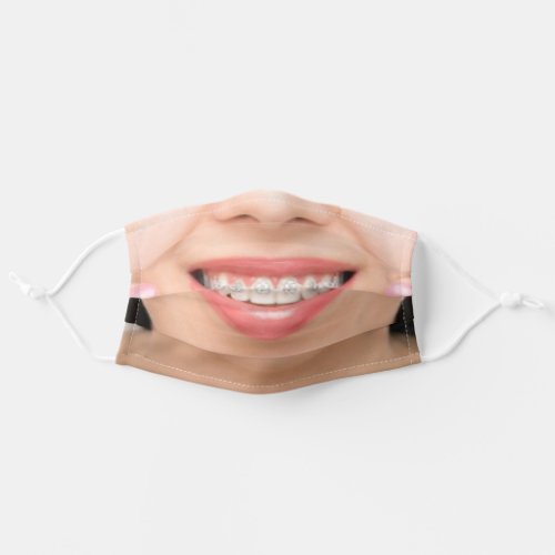 Teeth Braces _ Big Smile _ Add Your Photo _ Funny Adult Cloth Face Mask