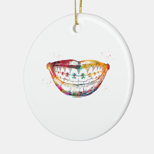 Teeth braces ceramic ornament (Left)