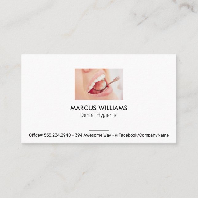 Teeth Cleaning | Dental Profession Business Card (Front)