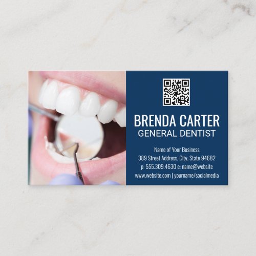 Teeth Cleaning  QR Scan Code Business Card