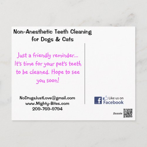 Teeth Cleaning Reminder Postcard