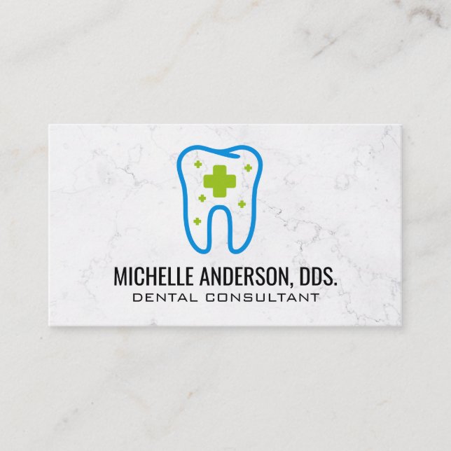 Teeth Dental Health Care Logo Business Card (Front)
