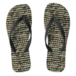 Teeth Dentist Dentistry Orthodontist BLACK ORAL Flip Flops