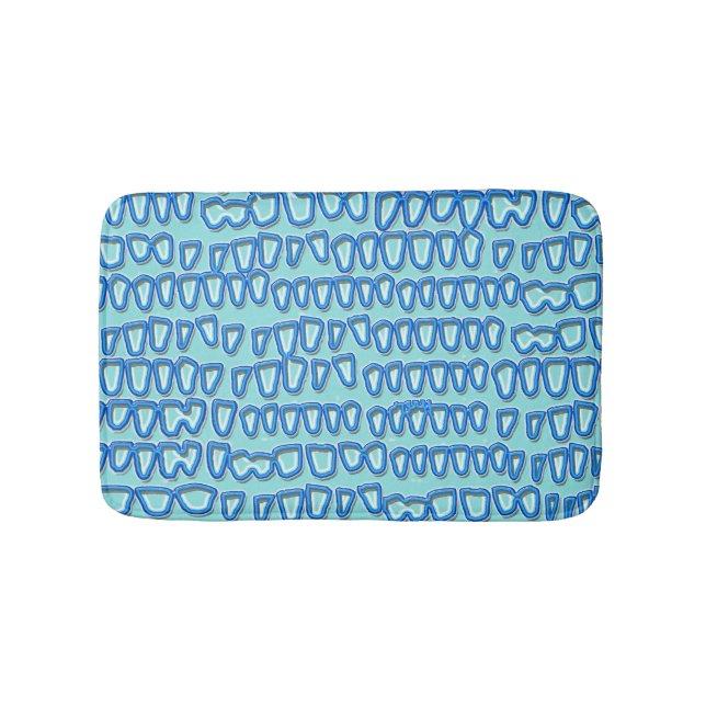 Teeth Dentist Dentistry Orthodontist Oral NEON Bathroom Mat (Front)