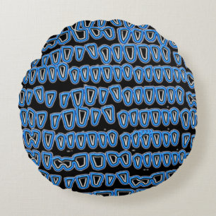 Teeth Dentist Dentistry Orthodontist Oral NEON Round Pillow