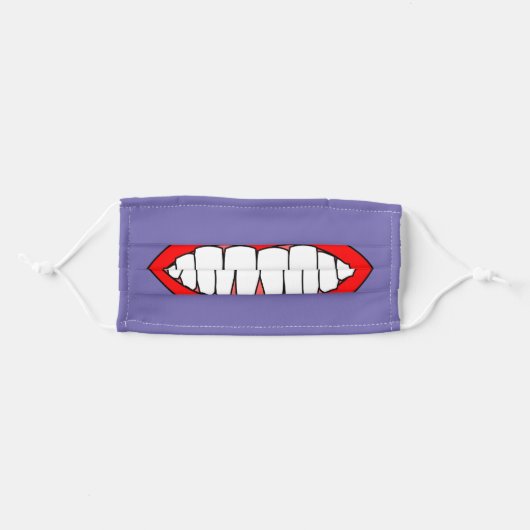 Teeth Face Mask Purple (Front, Folded)