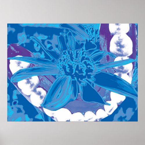 Teeth  Flower Design Dentist Orthodontist Poster