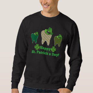 Teeth Leprechaun Hat Happy Saint Patrick's Day Den Sweatshirt