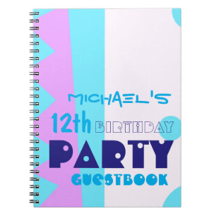 Teeth of the Monster 12th Birthday Party Guestbook Notebook