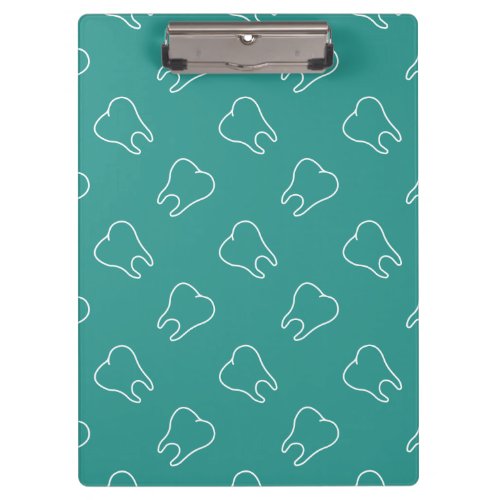 Teeth Pattern Dentist Clipboard